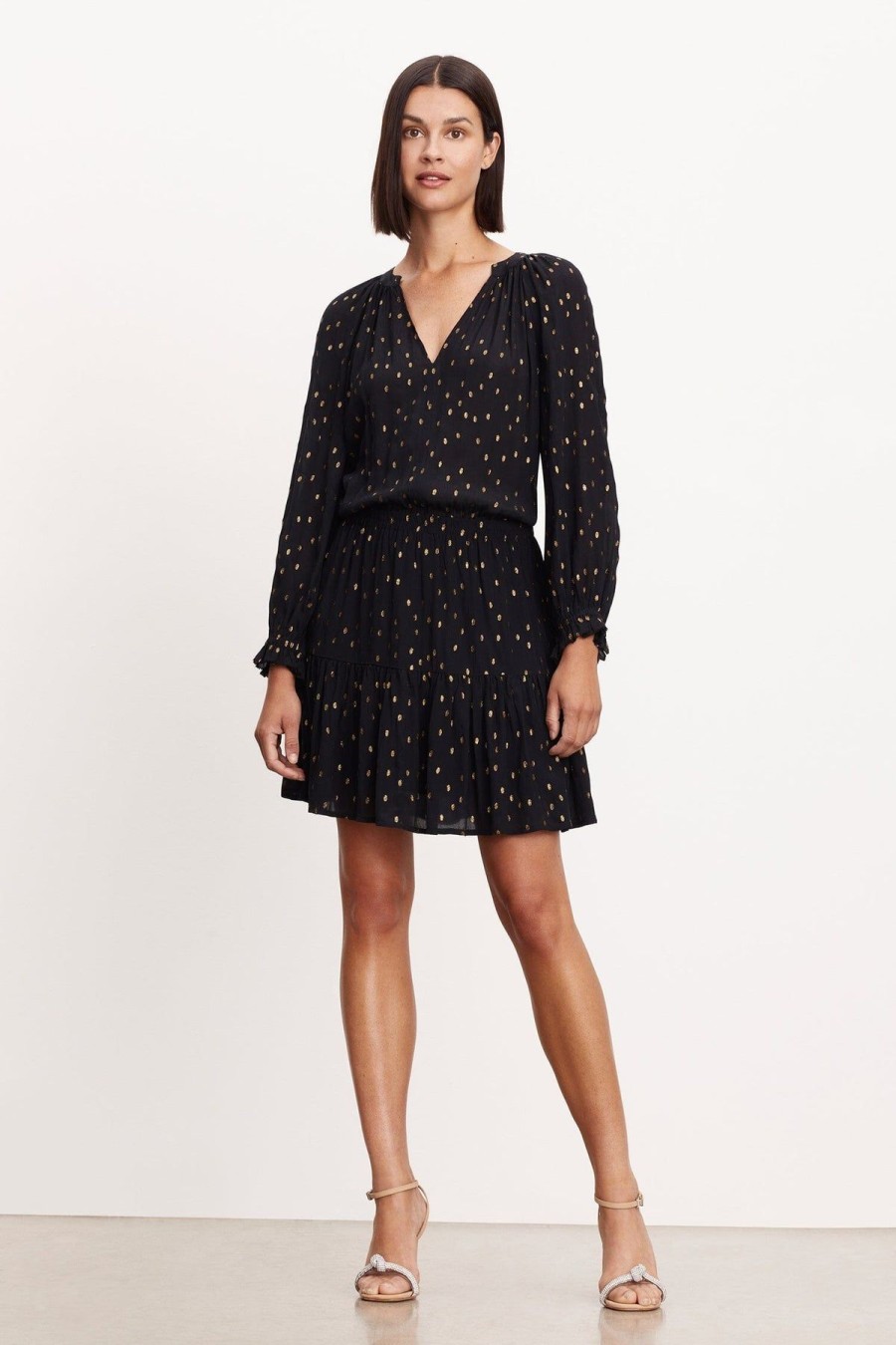 Women Velvet Mini | Dina Dress Black