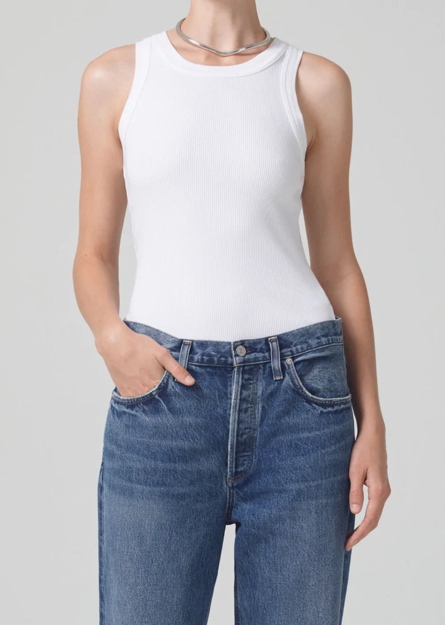 Women Citizens of Humanity | Isabel Rib Tank White