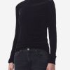 Women AGOLDE Shirts & Blouses | Pascale Turtleneck Velvet Black