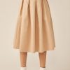 Women Kendall Lane Skirts | Maribelle Pleated Skirt Tan