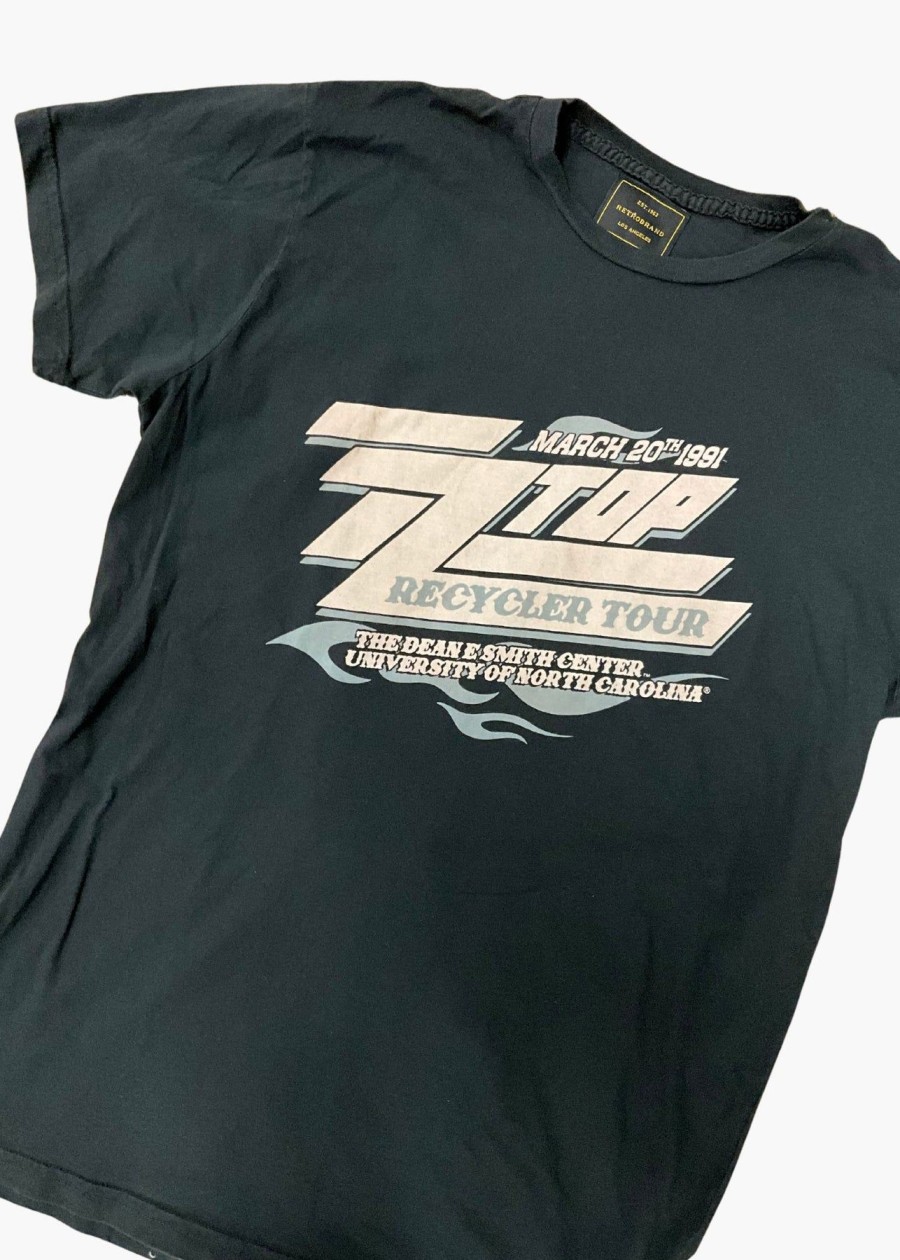 Women Retro Brand Tees & Tanks | Zz Top Unc Concert Tee Vintage Black