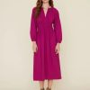 Women XÍRENA Midi & Maxi | Simone Dress Deep Magenta