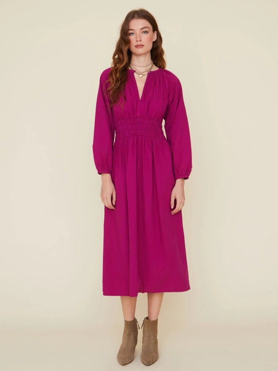 Women XÍRENA Midi & Maxi | Simone Dress Deep Magenta