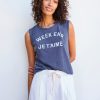 Women Sundry | Weekend Muscle Tank Pigment Navy