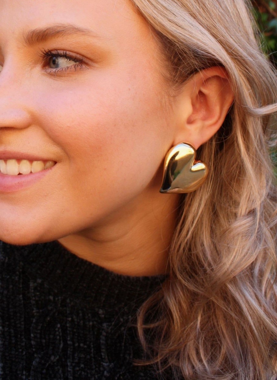 Women Uniquities Earrings | Puff Heart Earrings