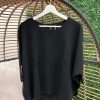 Women Repeat Cashmere Sweaters | Dolaman Sweater Black