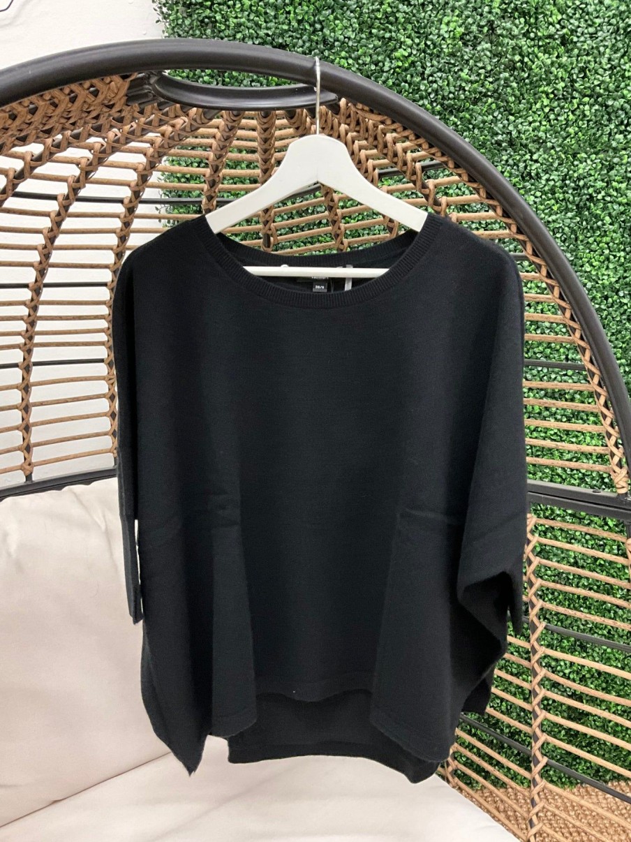 Women Repeat Cashmere Sweaters | Dolaman Sweater Black