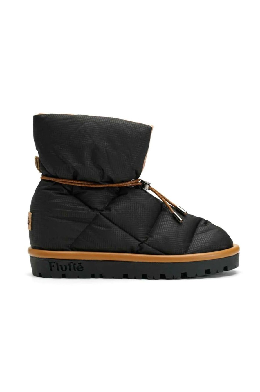 Women Flufie Boots | Classic Pillow Boots Jet Black