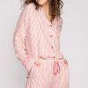 Women PJ Salvage | Pj Set Stripe Hype Rust