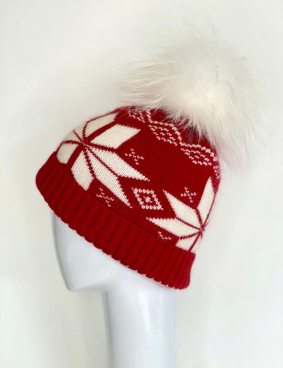 Women Linda Richards Hats | Nordic Snowflake Pom Hat