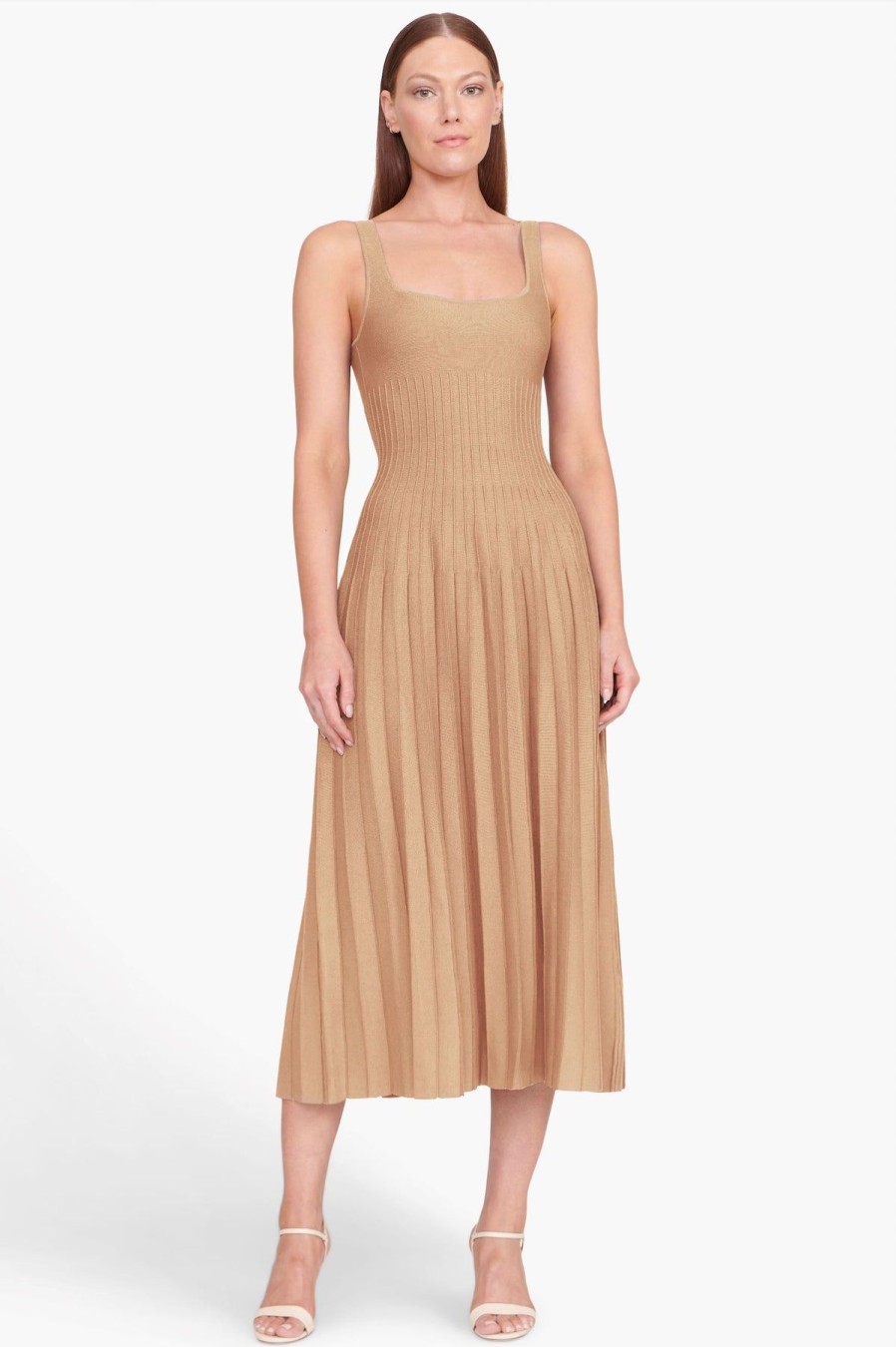 Women STAUD Vacation | Ellison Dress Camel