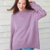 Women Wooden Ships Sweaters | Tomboy Slouchy Crew Haze Plum