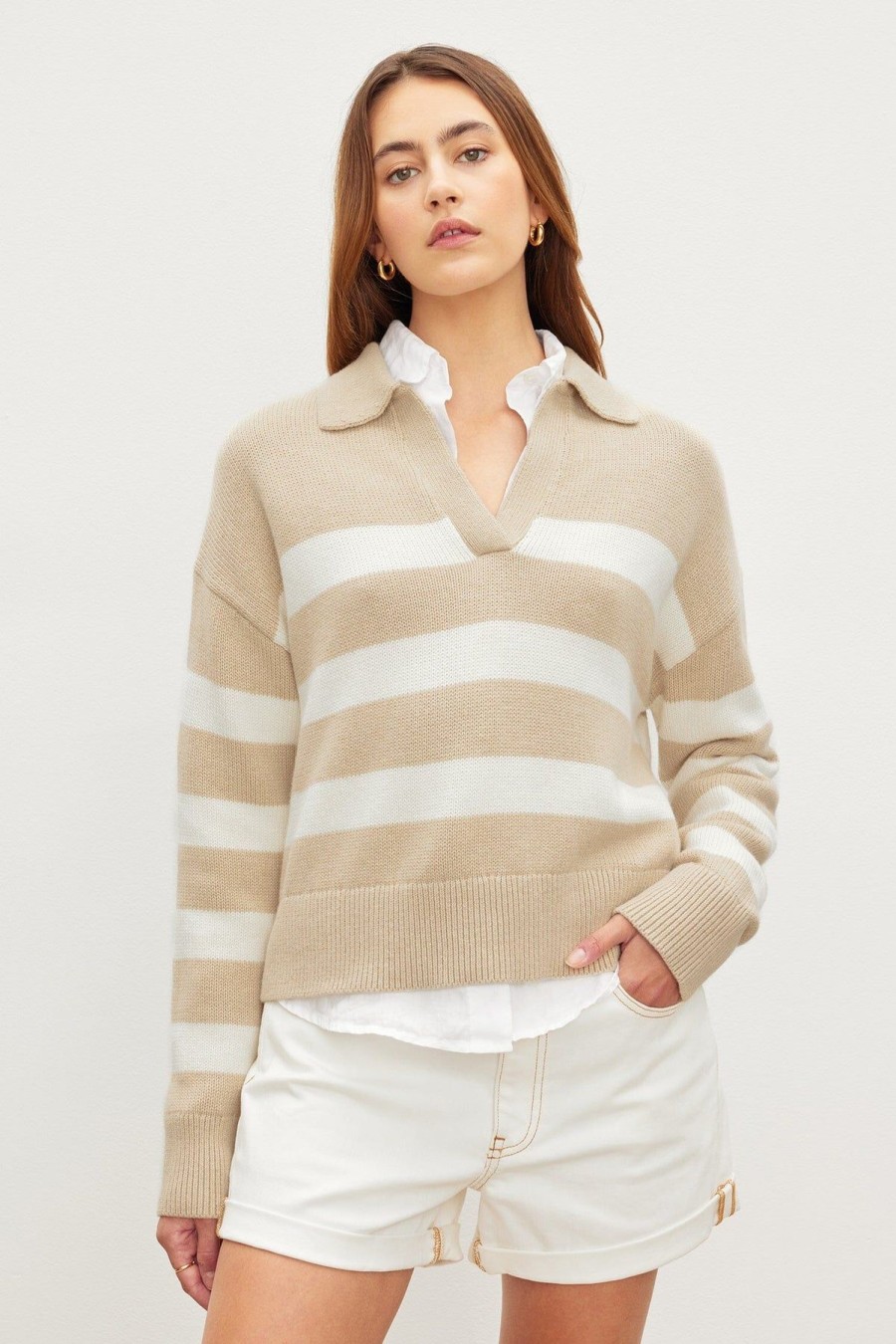 Women Velvet Sweaters | Lucie Sweater Sable/Milk