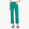 Women Mother Denim | Rambler Zip Ankle Jeans In Teal Green