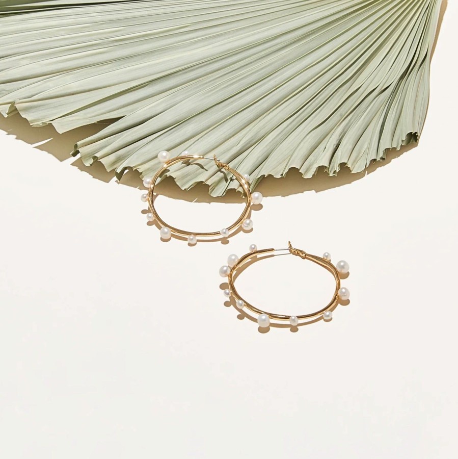 Women Mignonne Gavigan Earrings | Isla Pearl Hoop