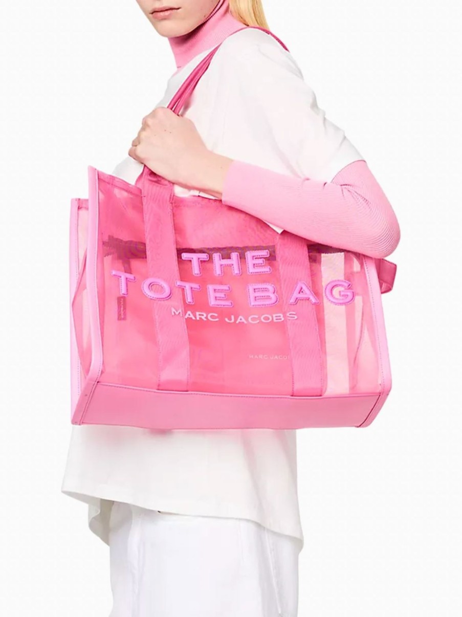 Women Marc Jacobs Handbags | The Large Mesh Tote Bag Candy Pink