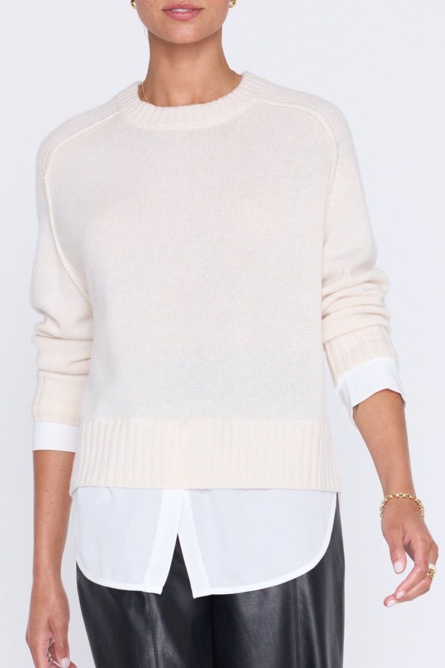 Women Brochu Walker Sweaters | Parson Crew Looker Almond White