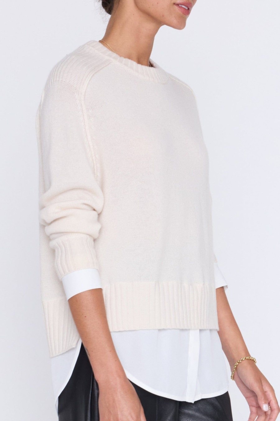 Women Brochu Walker Sweaters | Parson Crew Looker Almond White