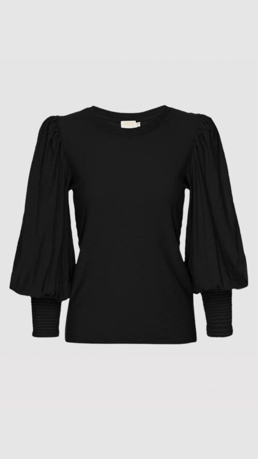 Women NATION LTD Shirts & Blouses | Loren Smocked Peasant Tee Jet Black