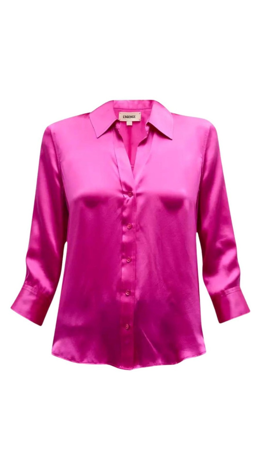 Women L'AGENCE Shirts & Blouses | Dani 3/4 Sleeve Blouse Star Ruby