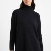 Women French Connection Sweaters | Babysoft Mock Neck Jumper Black