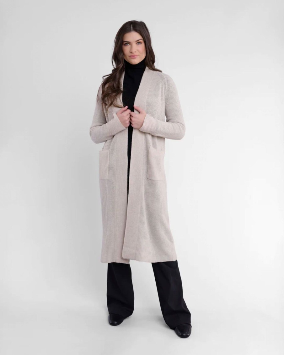 Women Alashan Cashmere Sweaters | Celine Long Cardi Macaroon