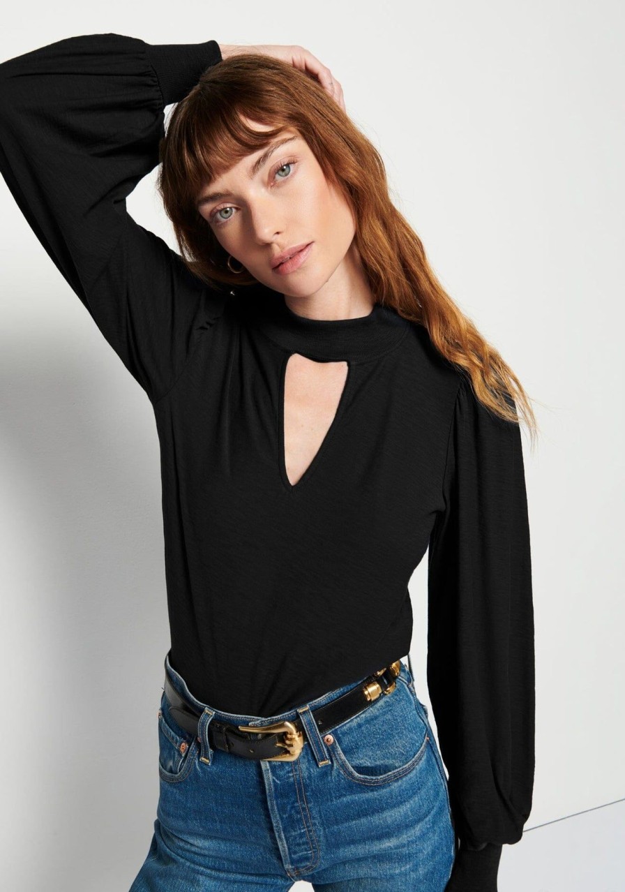 Women NATION LTD Shirts & Blouses | Shelby Cut Out Tee Jet Black