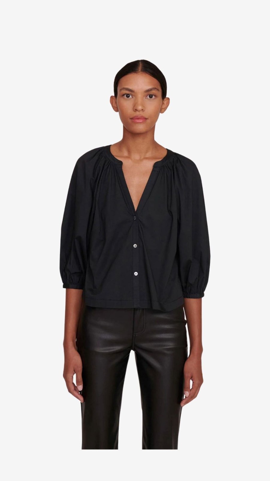 Women STAUD Shirts & Blouses | New Dill Top Black