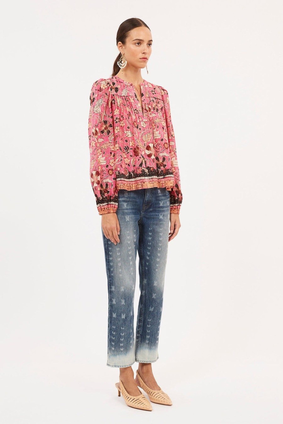 Women Ulla Johnson Shirts & Blouses | Andi Blouse Hollyhock