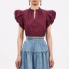 Women Ulla Johnson Shirts & Blouses | Klara Top Syrah