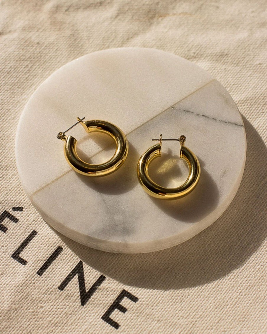 Women Luv AJ Earrings | Baby Amalfi Hoop Gold