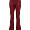 Women L'AGENCE Denim | Ruth High Rise Straight Raw Hem Dark Bordeaux