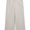 Women Perfect White Tee | Hailey Fleece Pant Heather Grey