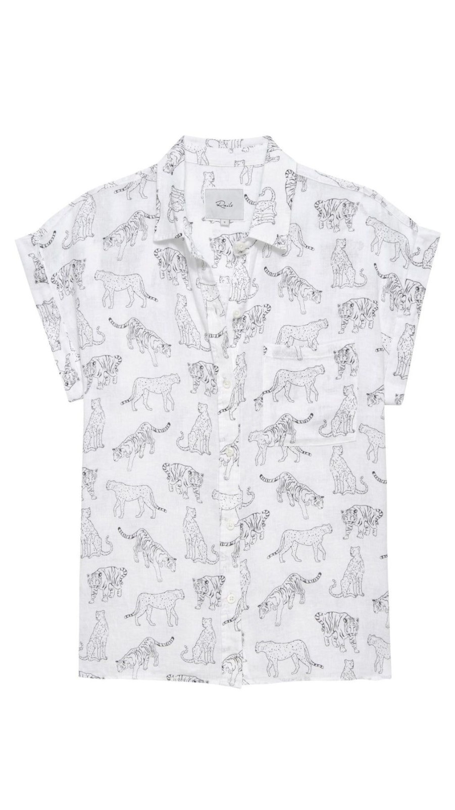 Women Rails Shirts & Blouses | Whitney Top Ivory Jungle Cats