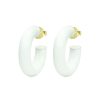 Women Sheila Fajl Earrings | Small Chantal Hoops Painted White