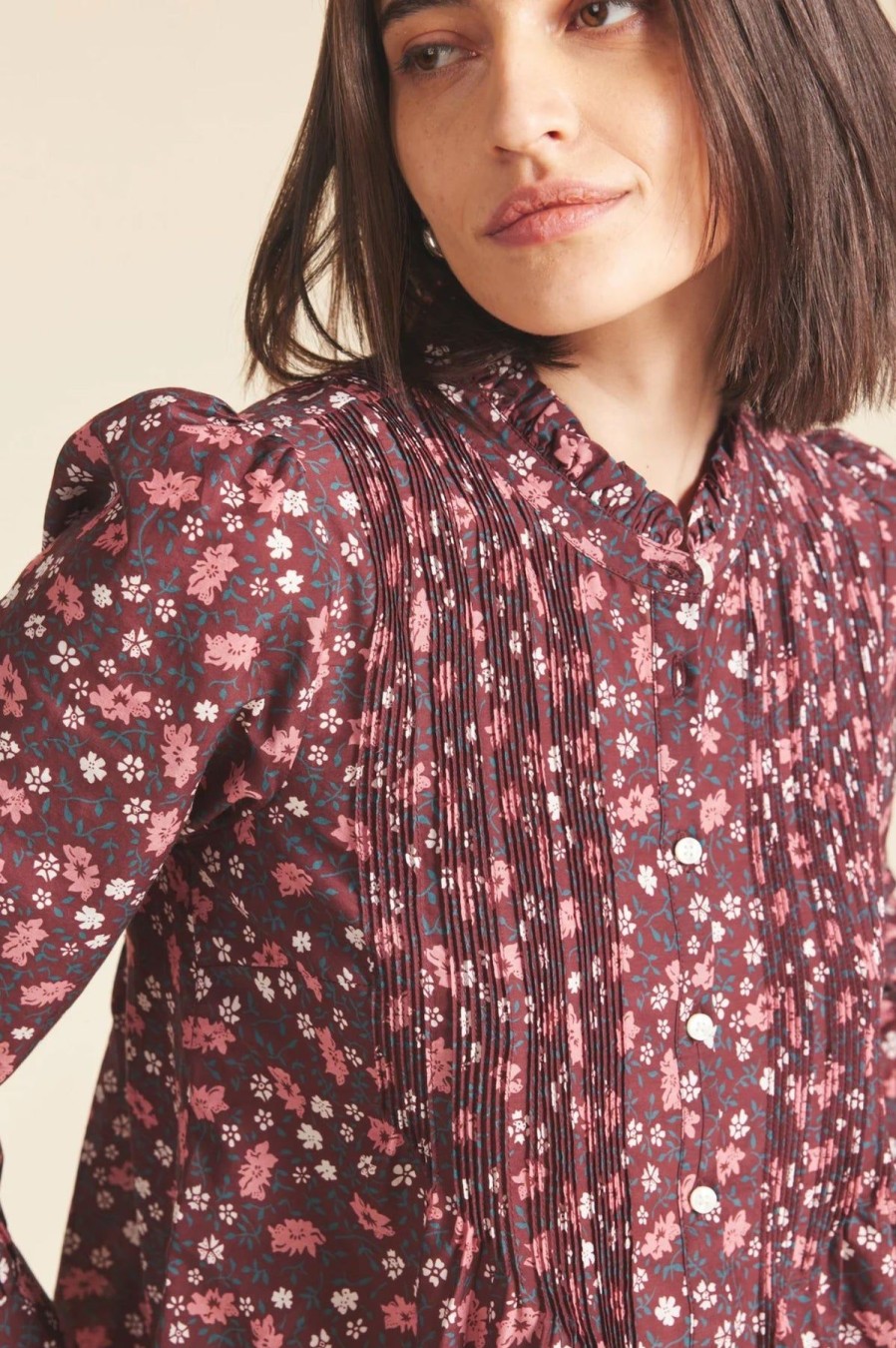 Women Trovata Shirts & Blouses | Hadleigh Blouse Plum Blossom