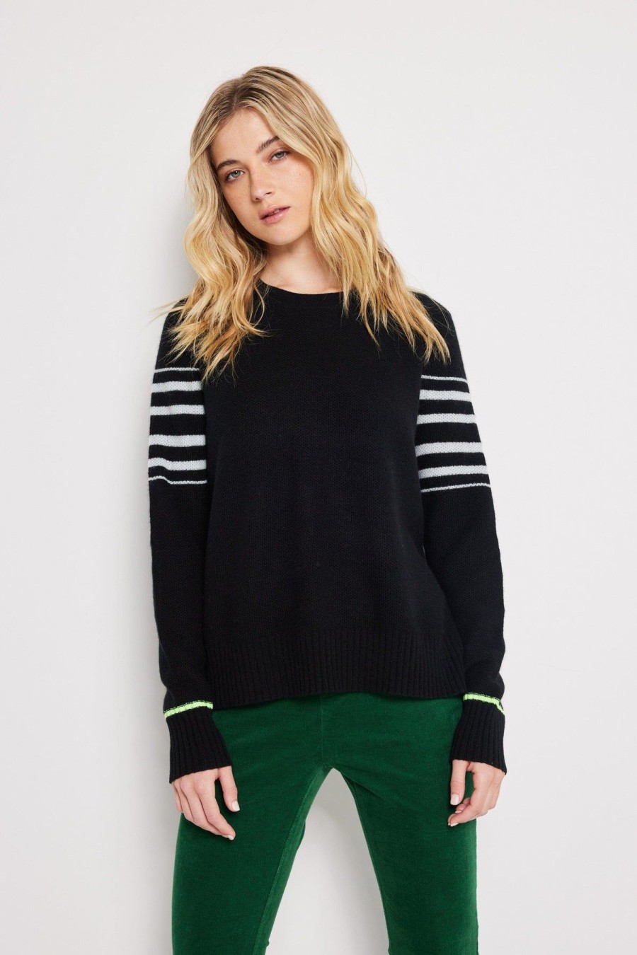 Women Lisa Todd Sweaters | Team Spirit Sweater Onyx