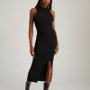 Women 525 America Midi & Maxi | Chloe Lurex Mock Neck Dress Black