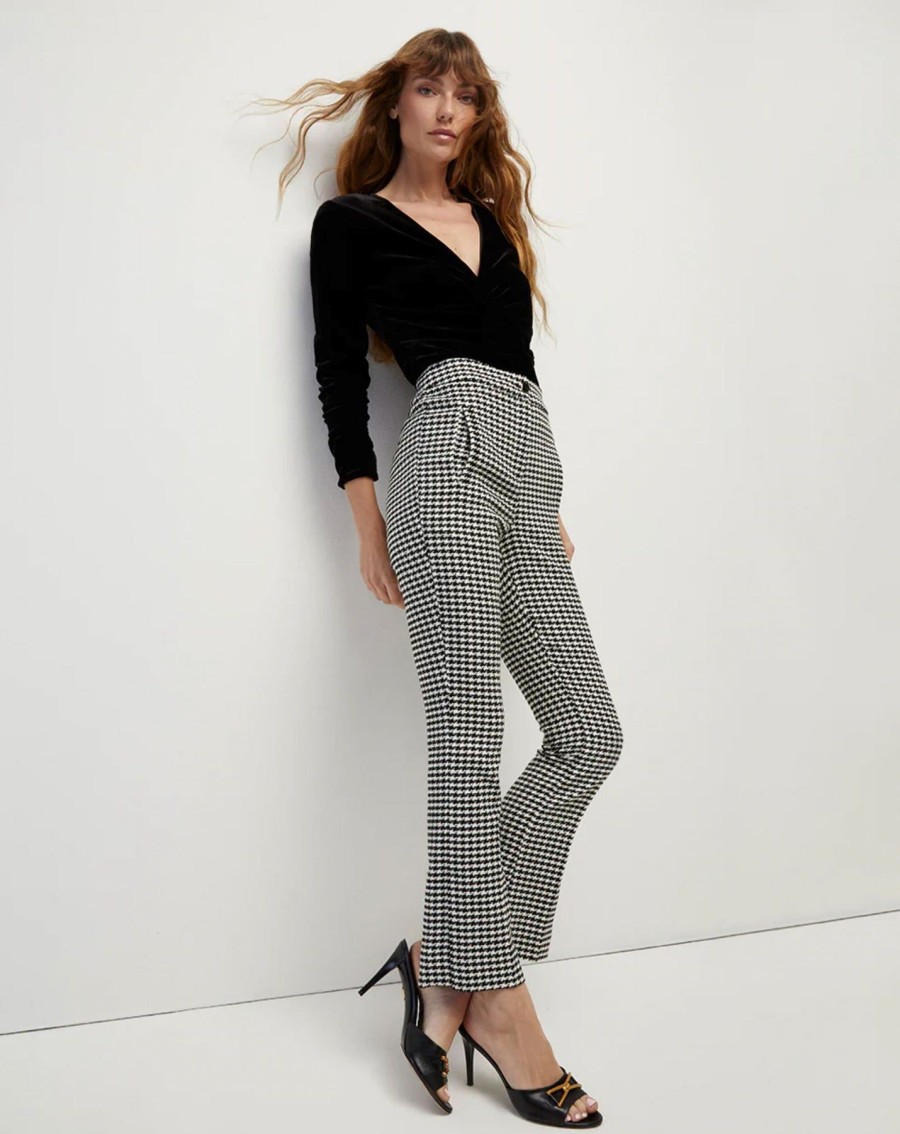 Women Veronica Beard Pants | Arte Pant Black/Off White