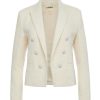 Women L'AGENCE Blazers | Brooke Crop Blazer Ecru