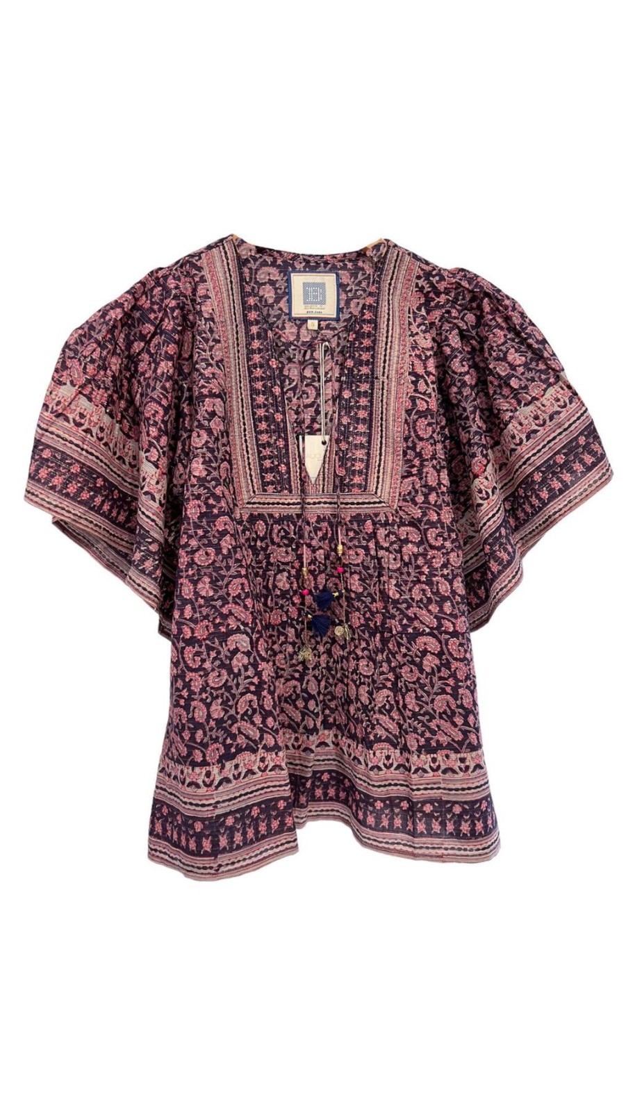 Women BELL by Alicia Bell Shirts & Blouses | Angel Top Brown Pink Metallic