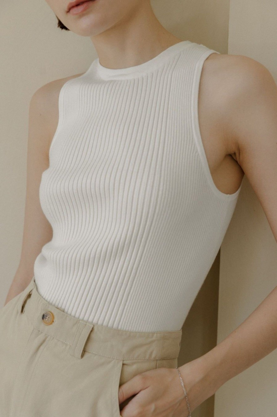 Women Kendall Lane Shirts & Blouses | Rowan Tank White