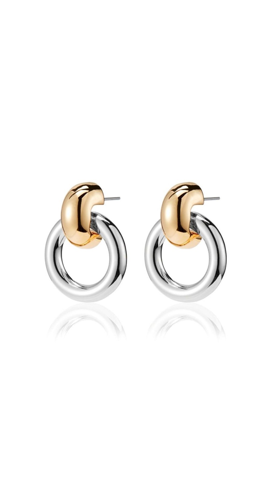 Women Jenny Bird Earrings | Puffy Faye Knockers Two Tone