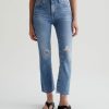 Women AG Adriano Goldschmied Denim | Farrah Boot Crop Destructed 20 Years Undertow