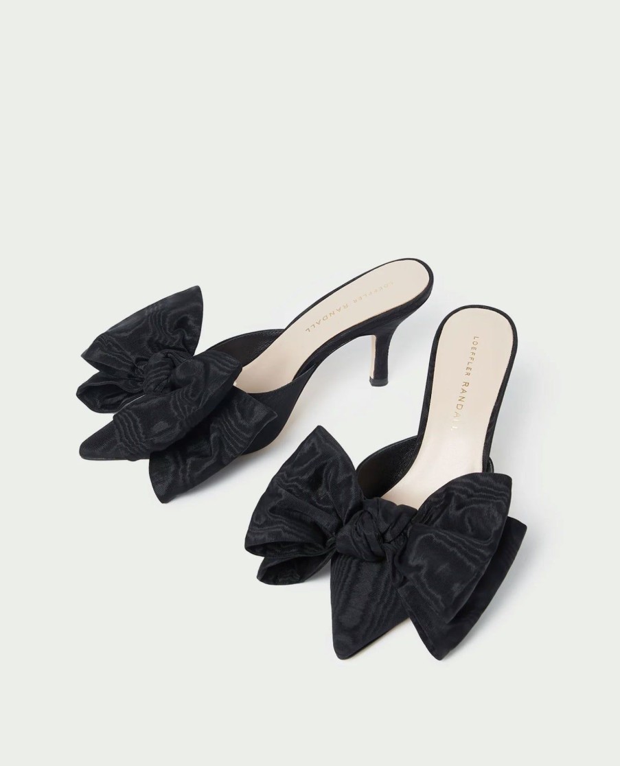 Women Loeffler Randall Heels | Margot Bow Mule Black