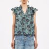 Women Ulla Johnson Shirts & Blouses | Annie Top Cornflower