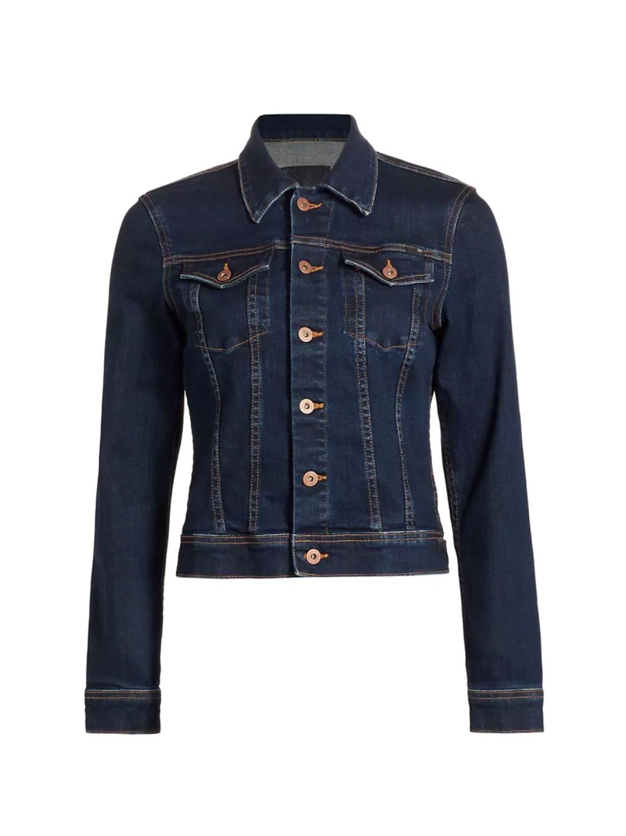 Women AG Adriano Goldschmied Denim Jackets | Robyn Jacket Modern Indigo