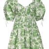 Women STAUD Vacation | Mini Faye Dress Clover Toile