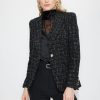 Women Generation Love Blazers | Hannah Tweed Blazer Black/White