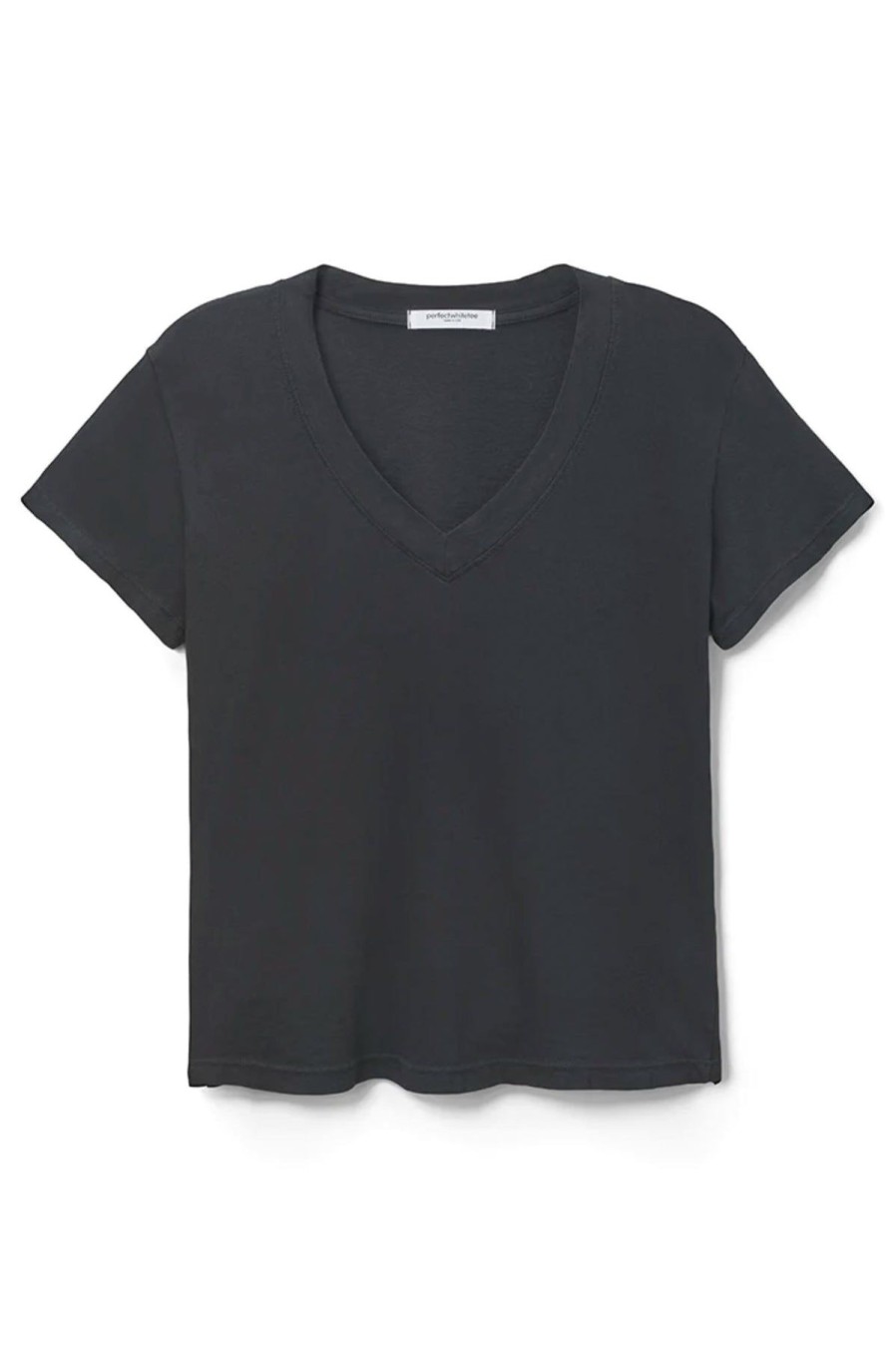 Women Perfect White Tee | Hendrix Basic V-Neck True Black